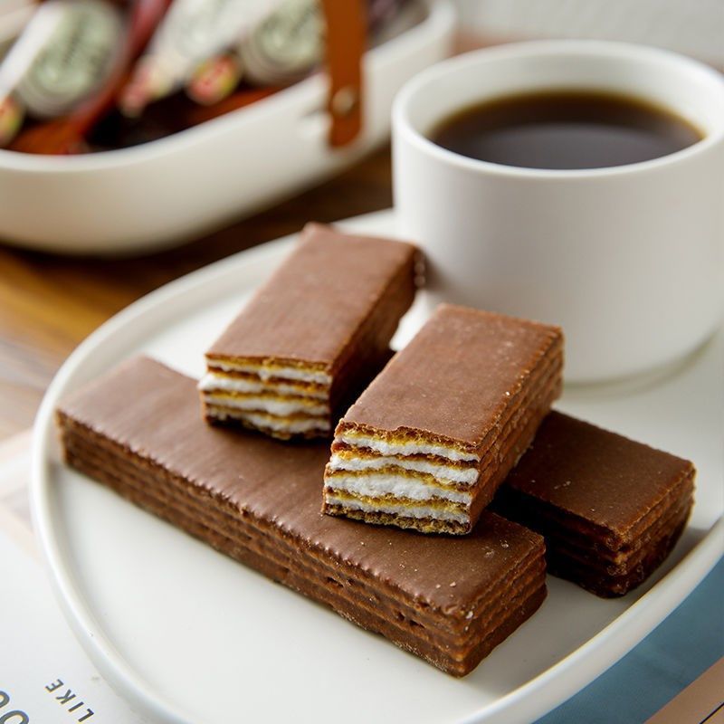 巧克力威化饼干办公室夜宵加餐零食小吃休闲食品散装参数