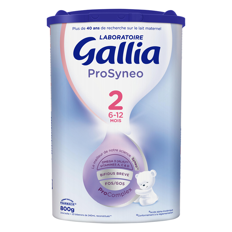 法国进口 佳丽雅Gallia 水解2段奶粉 6-12个月800g*6罐装高清大图