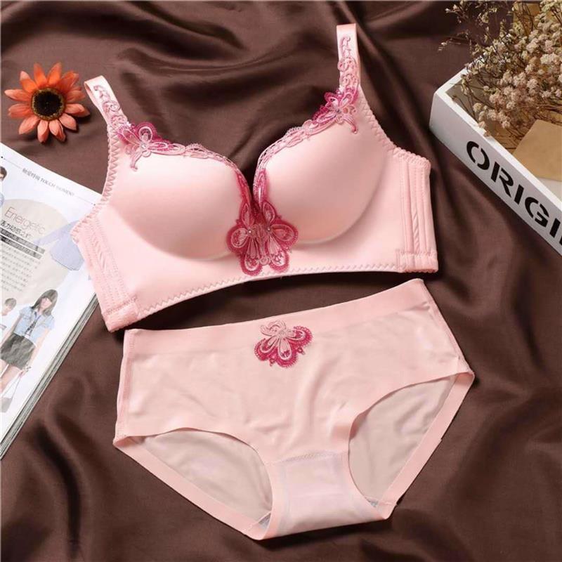 单件/套装幸福狐狸同款无钢圈聚拢内衣小胸罩透气少女士透气文胸