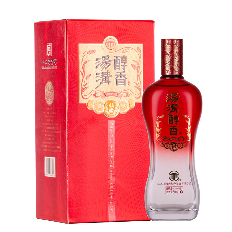 汤沟酒 醇香4A 浓香型白酒 42度 500ml 单瓶装 (2瓶1个礼品袋)