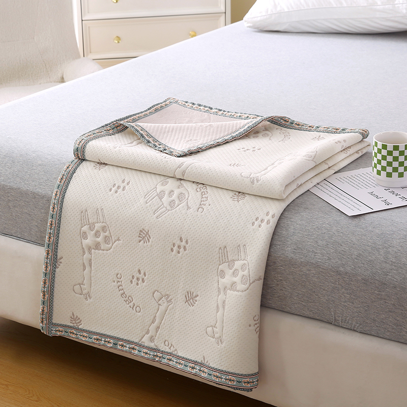 洁丽雅 艾草针织棉夏被-长颈鹿JLYXB0019!