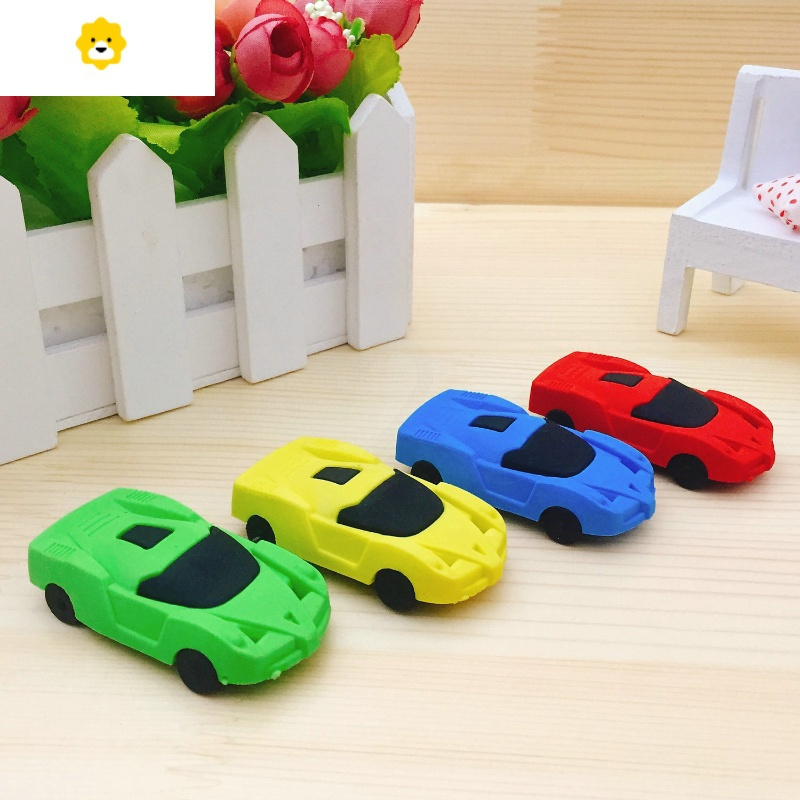 喻娄创意卡通跑车小汽车橡皮擦火车头橡皮擦幼儿园小学生儿童礼品奖品