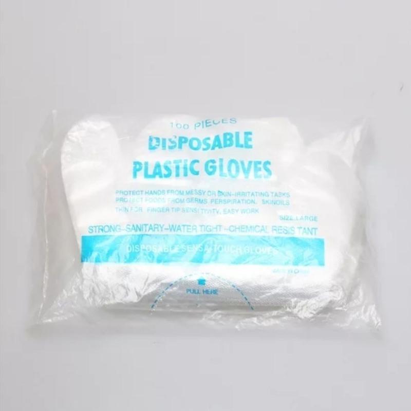 厂家直销一次性手套餐饮烘培龙虾烧烤透明塑料pe薄膜手套 普厚款2000只