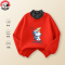 史努比(SNOOPY)儿童童装加绒中大童男女童冬季新款圆领加绒休闲套头卫衣TRY3