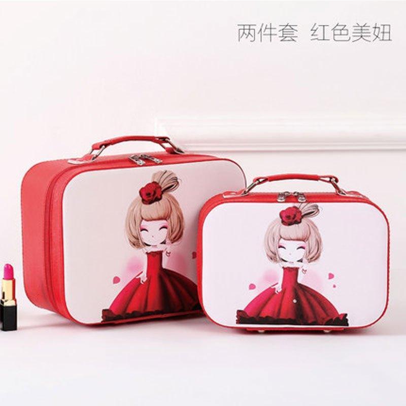 化妆包大容量便携化妆箱手提旅行化妆品收纳盒小号化妆品袋多色多款多功能生活日用收纳用品时尚创意简约收纳盒