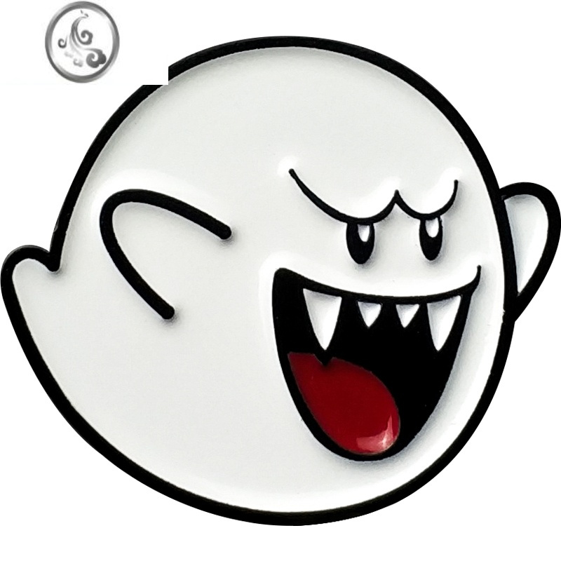 jimieleven原创马里奥害羞幽灵可爱胸针动漫金属徽章ins潮背包饰品pin