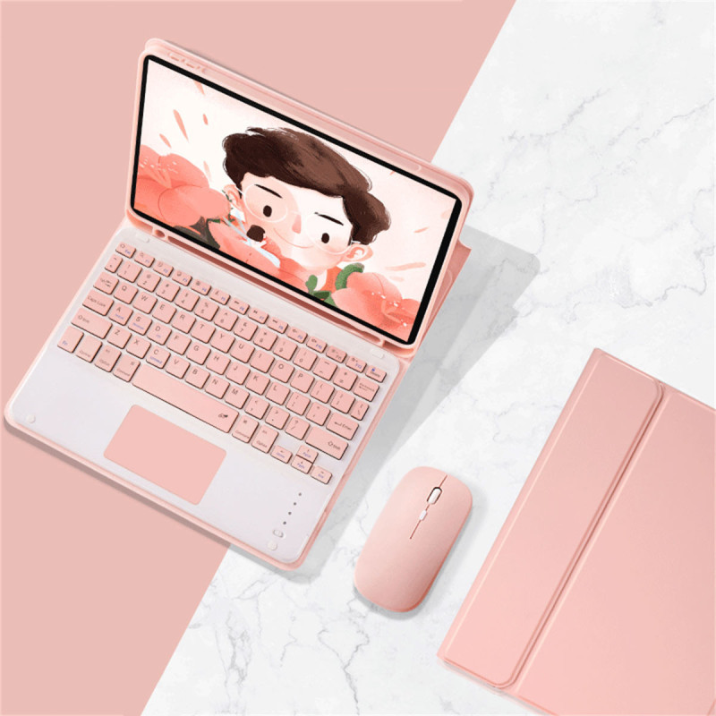 酷愛果适用于iPad6/7/8/9苹果平板皮套10.2air2保护套蓝牙键盘鼠标air310.5带休眠pro9.7防摔