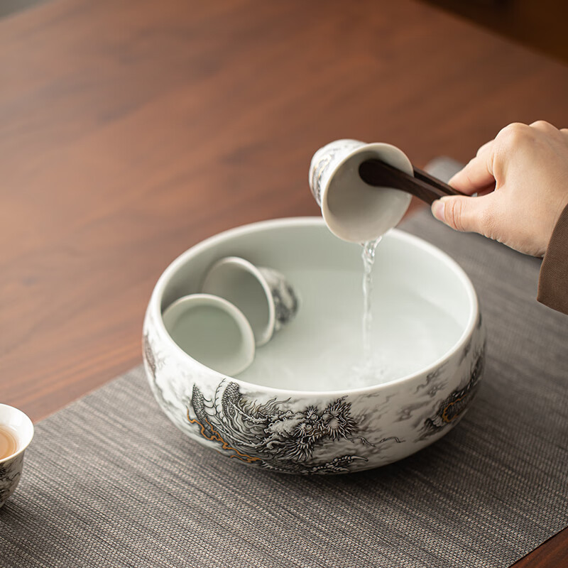 苏苏氏陶瓷/SUSHI CERAMICS J1022 万事兴龙14件套茶具大套装 (单位:套)高清大图