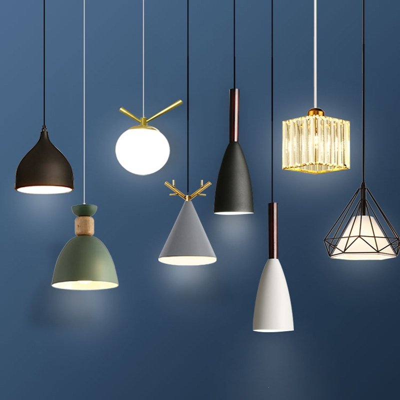 商用店铺餐厅北欧现代简约餐桌小吧台古达奶茶店过道卧室床头单头吊灯