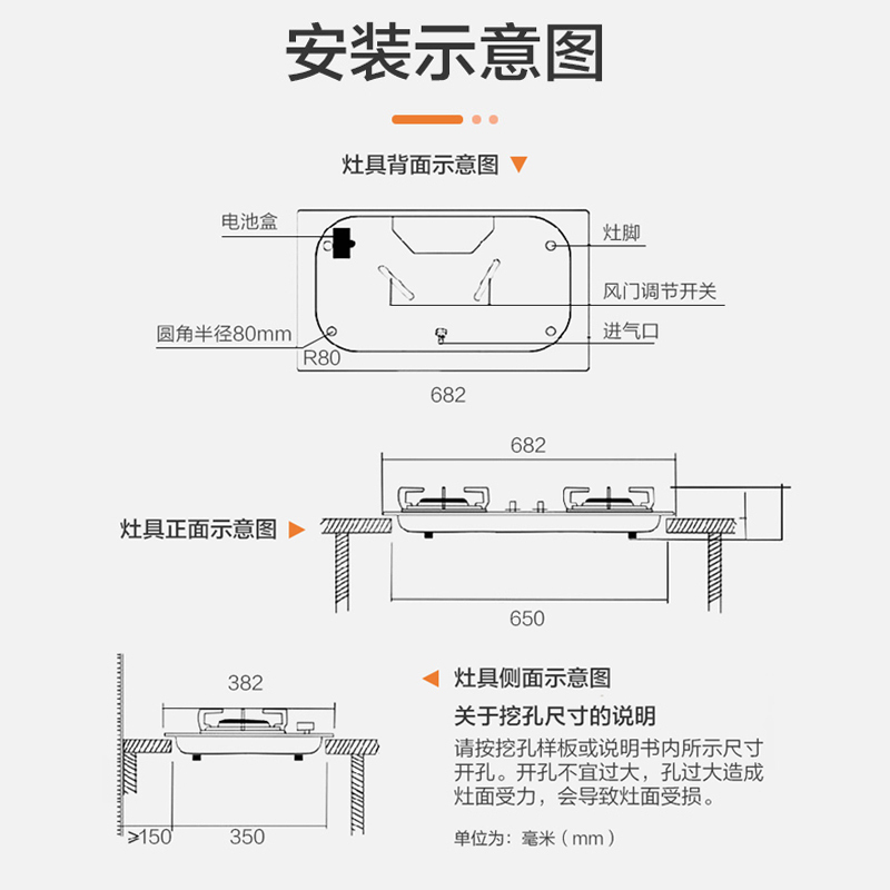 美的(Midea)双灶电磁炉C2-WIH3301台嵌两用 家用3300W大功率大火力电磁炉炒菜双头灶 嵌入式电磁炉曜石黑