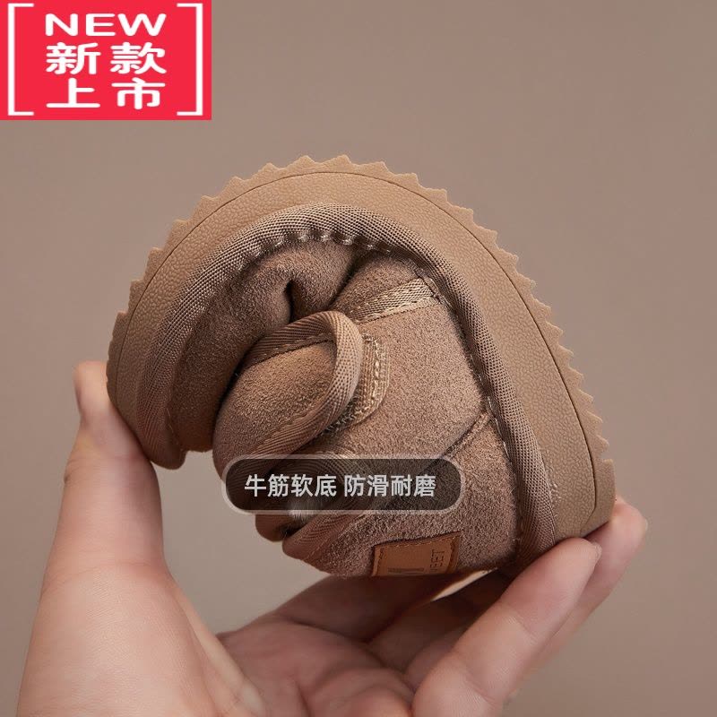 可莉允2022冬季新款儿童雪地靴宝宝棉鞋男童魔术贴加厚保暖棉靴女童靴子图片