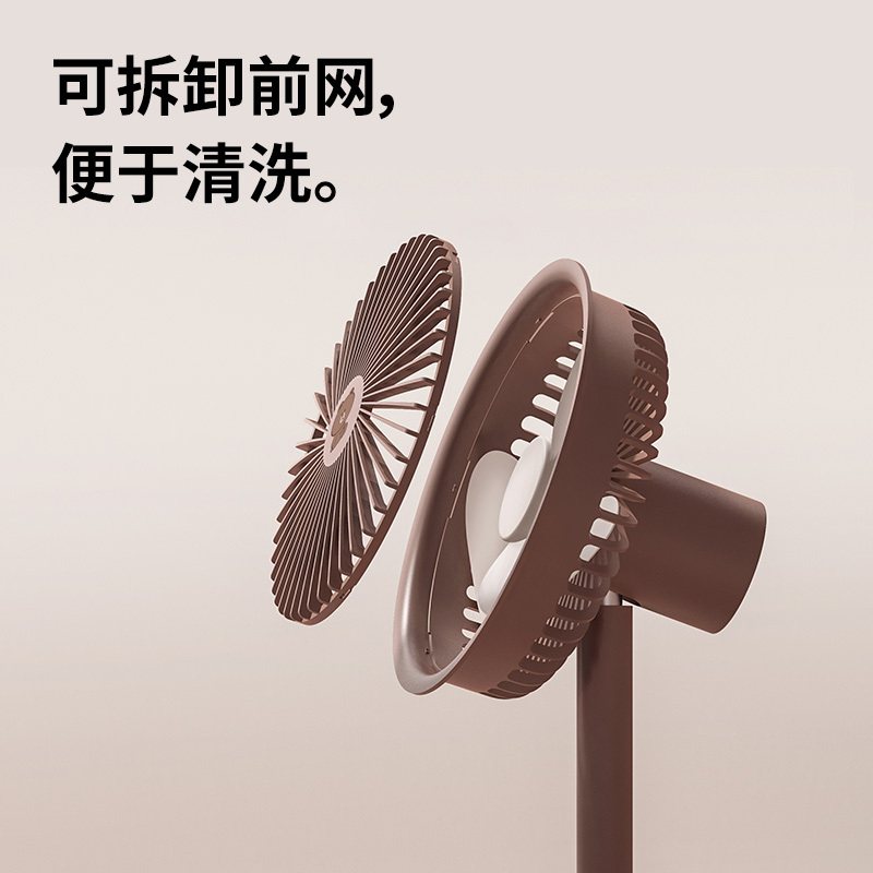 素乐质造小风扇line联名无线露营usb可充电大风力便携式随身学生宿舍办公室超安静大风力迷你摇头桌面电扇