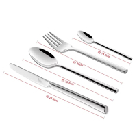 双立人(ZWILLING)阿伯丁西餐具4件套刀叉勺子西餐具套装优质不锈钢