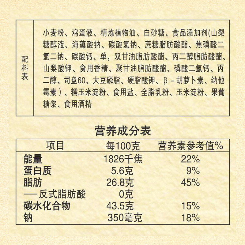 康师傅 妙芙欧式蛋糕饼干点心营养早餐办公室休闲零食小吃 奶油味96g*3盒