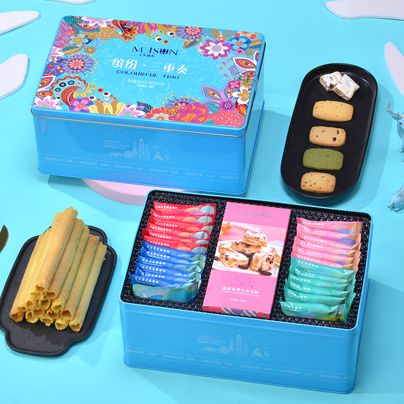 香港美诚礼缤纷·三重奏礼盒690g伴手礼 中秋节传统糕点团购礼品高档礼盒零食高清大图