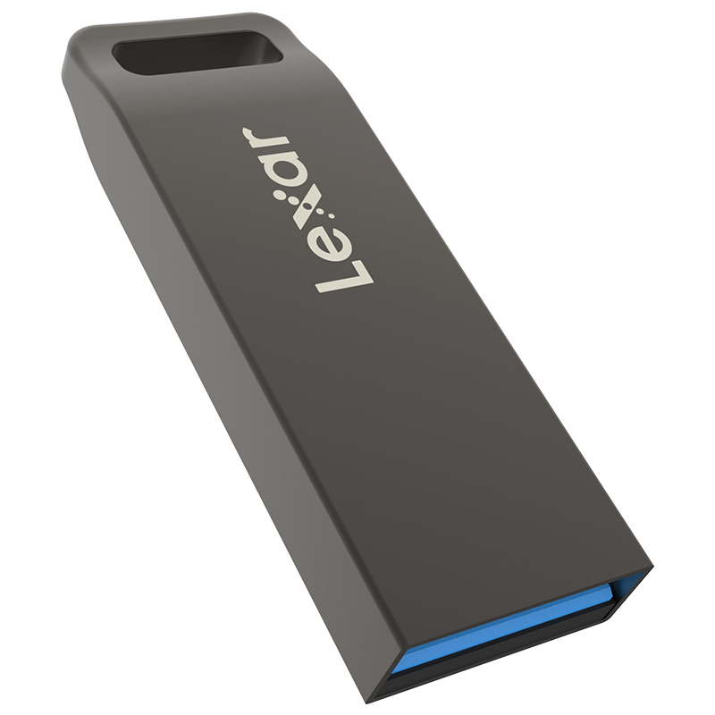雷克沙(Lexar)M37 U盘64GB 高速USB3.0读速100MB/s写速30MB/s小巧便携 坚固金属外壳 灰色