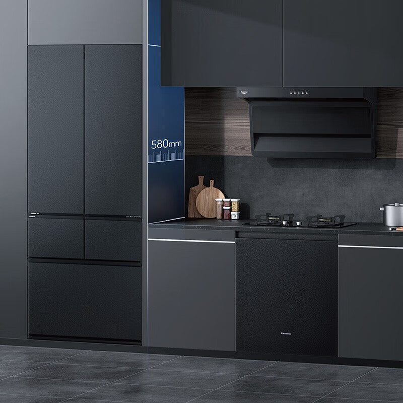 松下 NR-ZE431AX-K多门453升多门嵌入式嵌入式 变频宽幅变温纳诺怡X 磨砂黑色展示柜高清大图