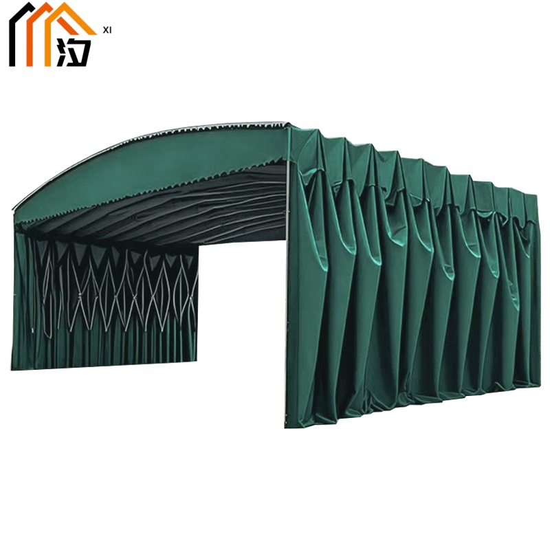 汐 伸缩雨棚 大型遮阳棚10米个