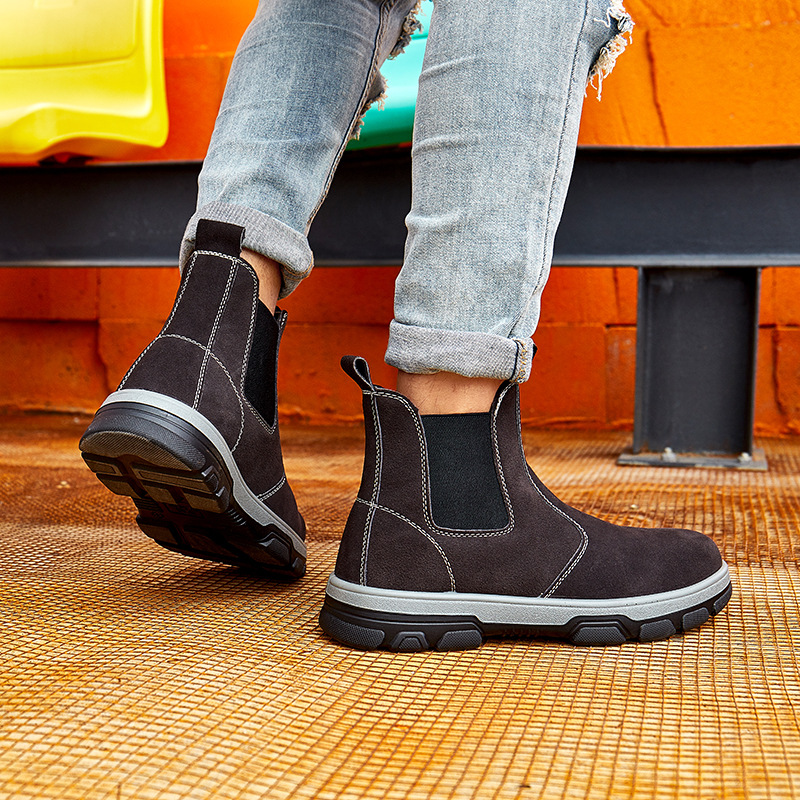 麒燕 男秋冬铁包头防砸防刺保暖工作鞋828/双高清大图