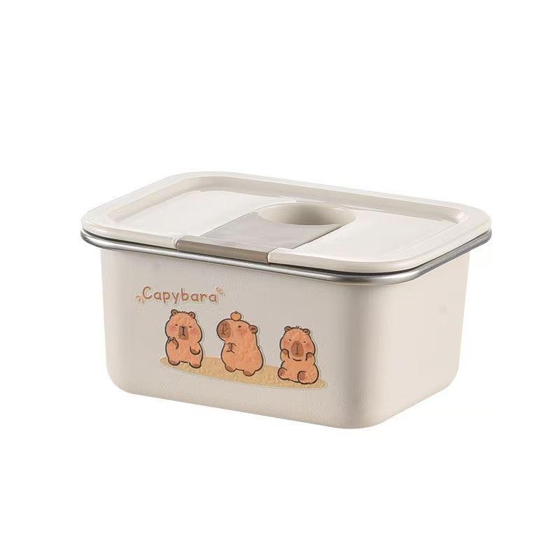 美厨(MAXCOOK)304不锈钢保鲜盒卡皮巴拉系列400ml高清大图