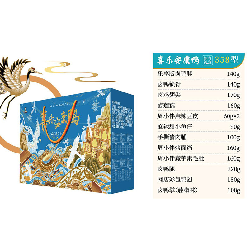 周黑鸭喜乐安康鸭1748g