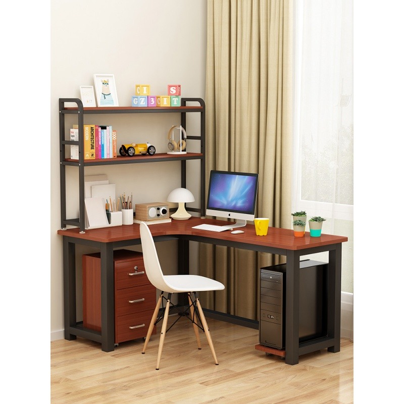 转角闪电客电脑桌拐角书桌简约学生l型书桌书架组合电脑台式桌家用