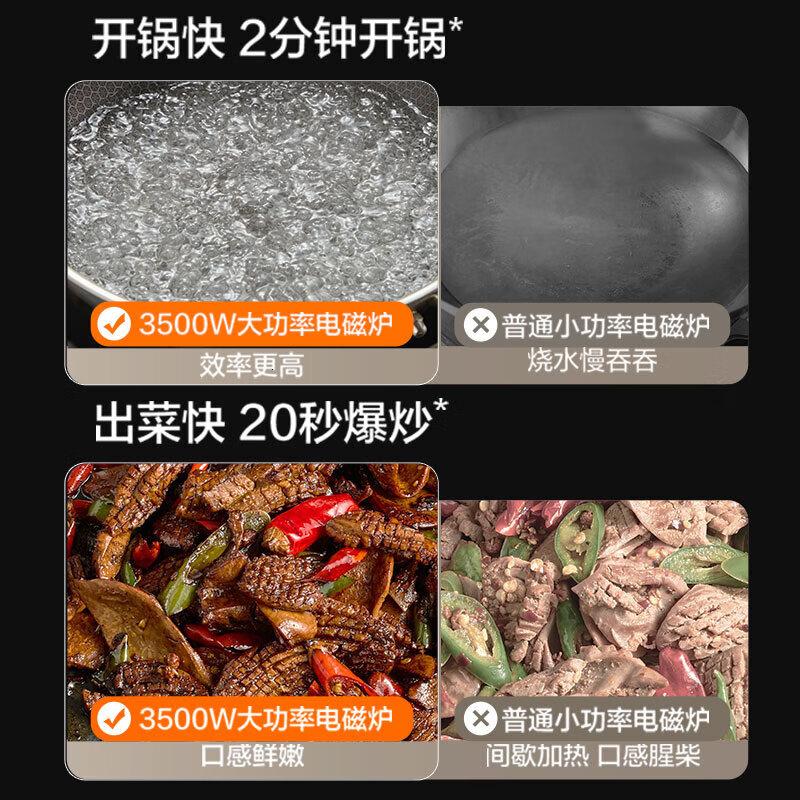 苏泊尔(SUPOR)大功率电磁炉家用商用3500W爆炒电磁灶电陶炉电池炉火锅炉C35-IA800D高清大图