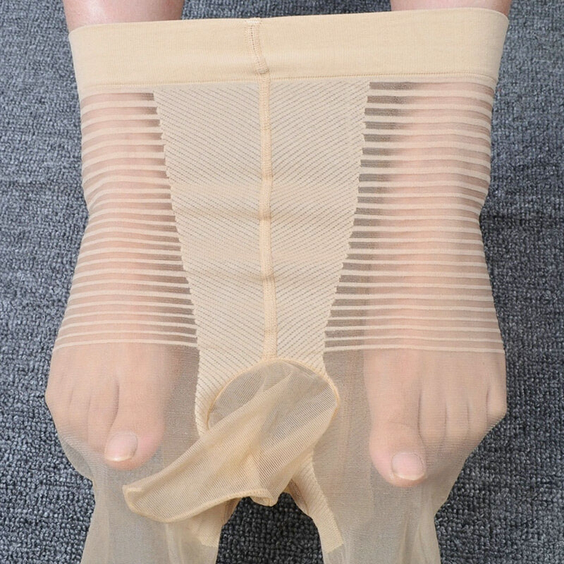 春夏男士丝袜连裤袜12jj套丝袜性感情趣男用细腻撸袜肤色