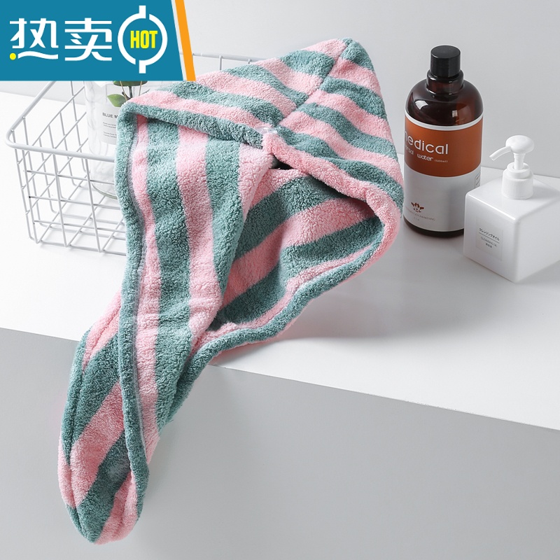 敬平干发帽女吸水速干擦头发包头巾帽洗头发帽子快速干发毛巾浴帽 蓝色-松鼠[单条装]高清大图