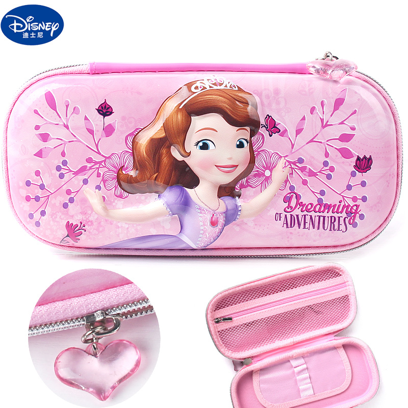 迪士尼笔袋苏菲亚女孩小学生eva大容量铅笔袋儿童文具盒韩国笔盒