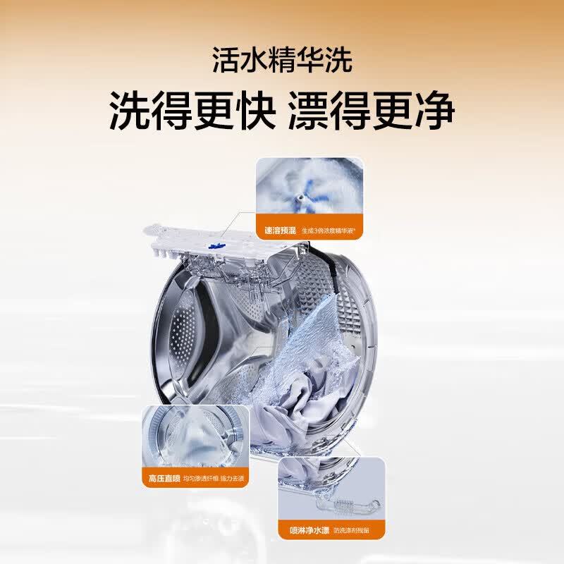 海尔全自动10kg深灰色滚筒洗衣机XQG100-BE376XS 一级能效节能智能APP操控高清大图