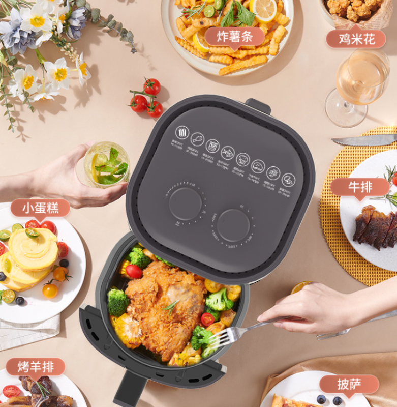 法迪欧(Fardior)空气炸锅家用多功能电炸锅 5L透明可视化 金属内腔不沾 FAF-MV45R高清大图