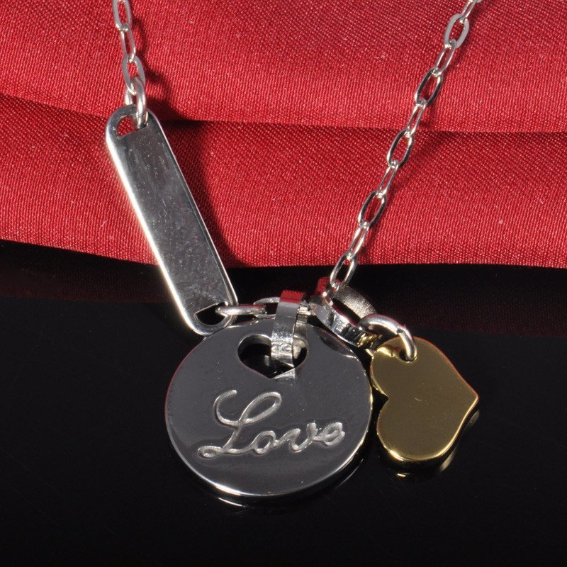 梦克拉Mkela钨金吊坠 甜心公主 爱心形钨金love高清大图