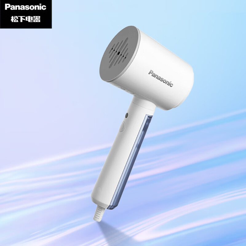 松下(Panasonic)挂烫机家用熨斗蒸汽挂烫机便携手持挂烫机NI-GHD015 冰山白%除螨快速除皱/台