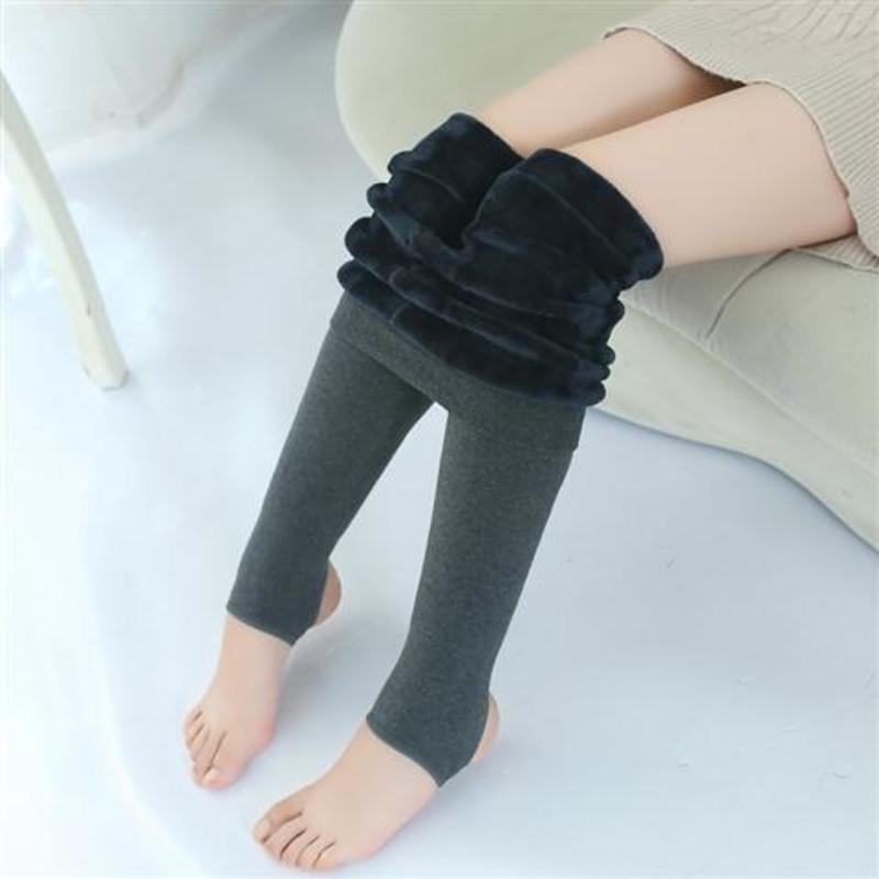 儿童连裤袜踩脚袜女童打底裤子加绒加厚秋冬宝宝保暖裤纯棉抗起球黑色