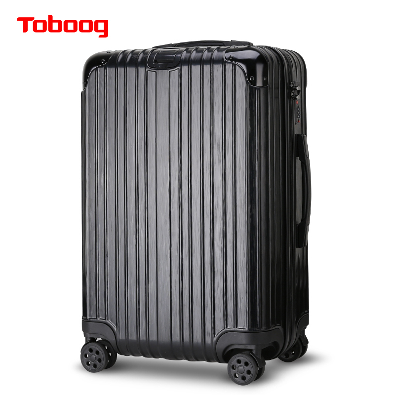 TOBOOG/途帮拉杆箱男时尚旅行箱万向轮学生密码登机箱女24寸小包角拉链款