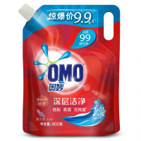 奥妙洗衣液袋装 OMO天然酵素深层洁净低粘易溶无残留 480G/2.5KG 900g*3袋