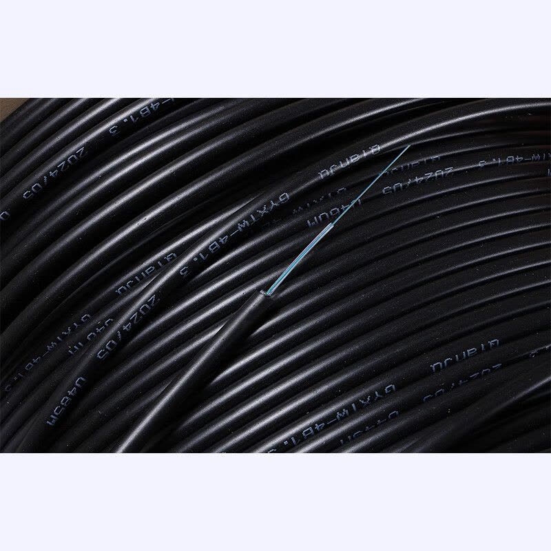 仟炬QJGL-W20B52DPE-12BK室外中心束管平行钢丝铠装光缆,单模G.652D,12芯,PE护套,黑色/米图片