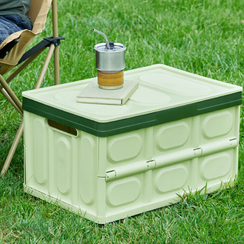 尚烤佳收纳箱30L折叠收纳方便携带镂空提手青柠系列LS-677高清大图