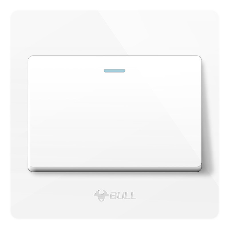 公牛(BULL) 开关插座 G07系列 其他电源插座一开单控开关bull 86型面板G07K111Y 白色