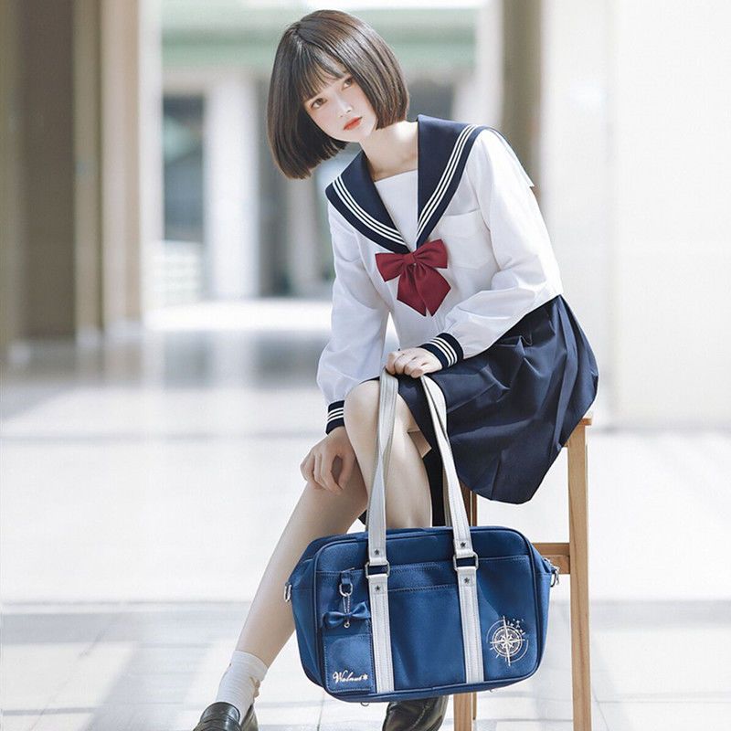 jk制服学院风套装日系正统软妹裙绀色水手服日本关西襟长袖女学生