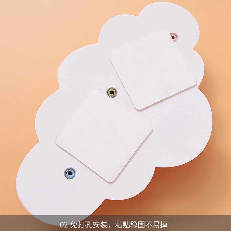 云朵挂钩入户钥匙挂钩墙上小挂件饰品卧室创意少女墙面装饰墙饰 三维工匠 A款壁饰高清大图