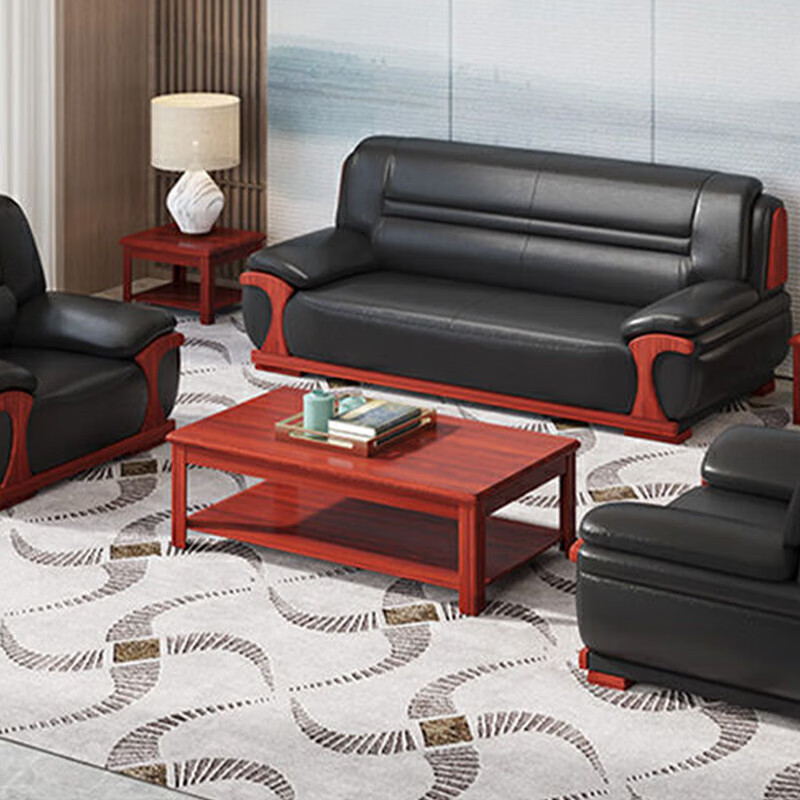 圣斯顿 HF9051-3-1 三人位西皮沙发 2200*830*820mm(单位:张)黑色高清大图