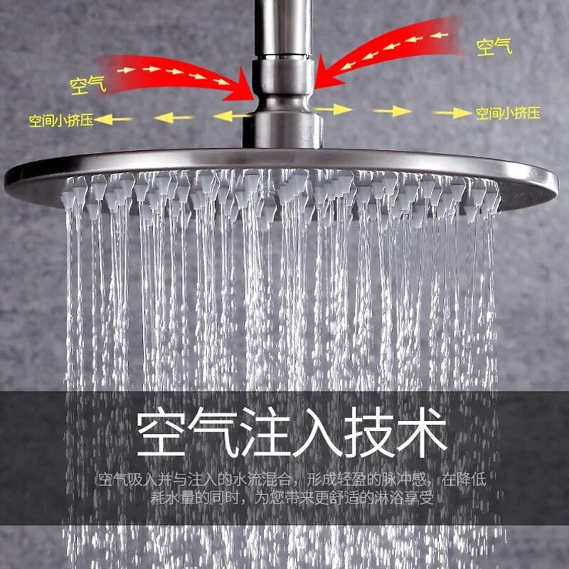 3M 西陶顶喷花洒头淋浴不锈钢大花洒顶喷头 单功能带顶喷高清大图