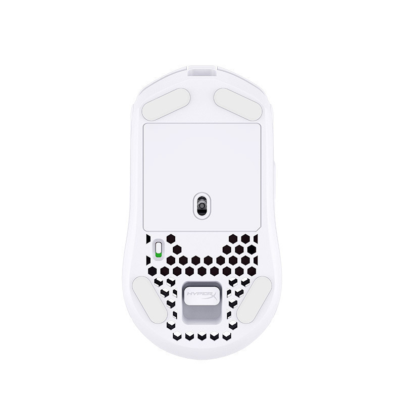 极度未知(HyperX)旋火无线白色电竞游戏鼠标 轻量洞洞鼠标 镂空LOL吃鸡鼠标100小时强劲续航+2.4G无线连接