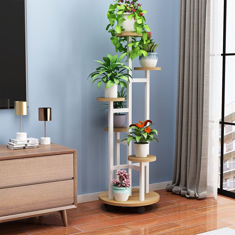 花架子移动带轮多层室内客厅省空间绿萝置物架阳台落地铁艺花盆架