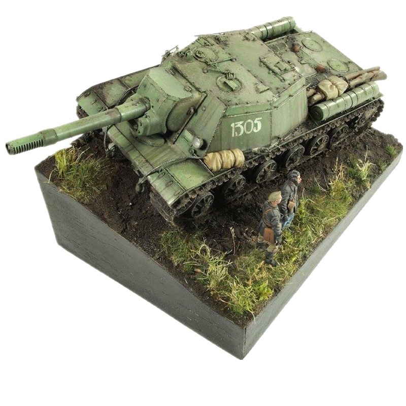 小号手军事拼装模型1/35苏联SU-152自行火炮坦克自行榴弹车01571 模型