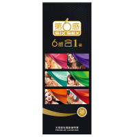 第六感（SIXSEX） 第六感避孕套六合一6合1冰火螺纹超薄超滑颗粒带刺G点安全套夫妻成人计生用品 六合一【24只装】