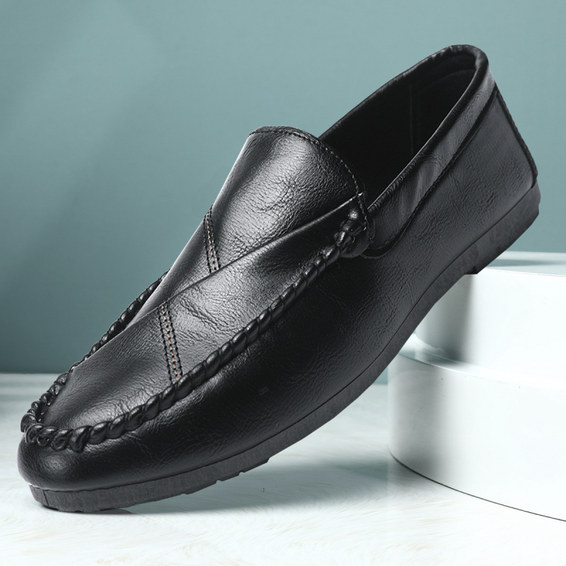 木林森男鞋皮鞋男秋季男士真皮商务休闲鞋牛皮休闲男鞋英伦低帮鞋子男