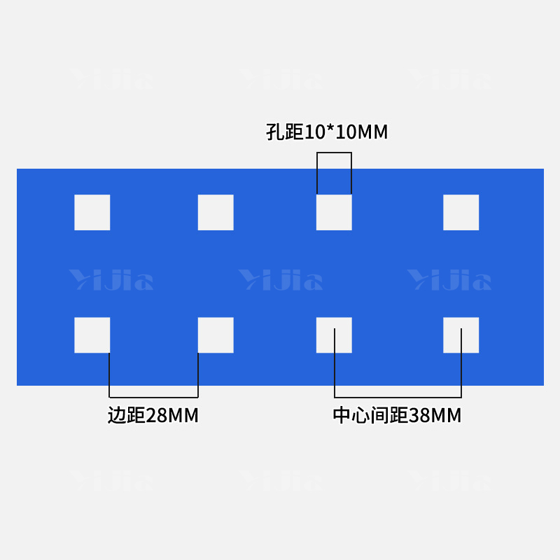 翌嘉YJ4121044 五金方孔洞洞板置物架金属工具挂板壁挂收纳整理挂架 400*200*1高清大图
